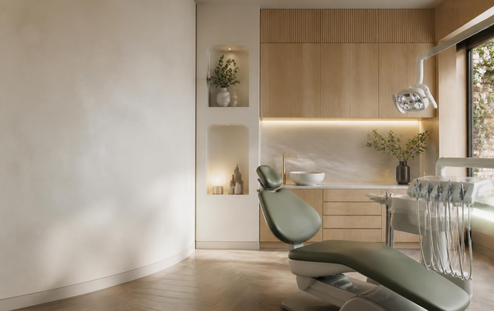 Consultorio dental moderno con iluminación natural
